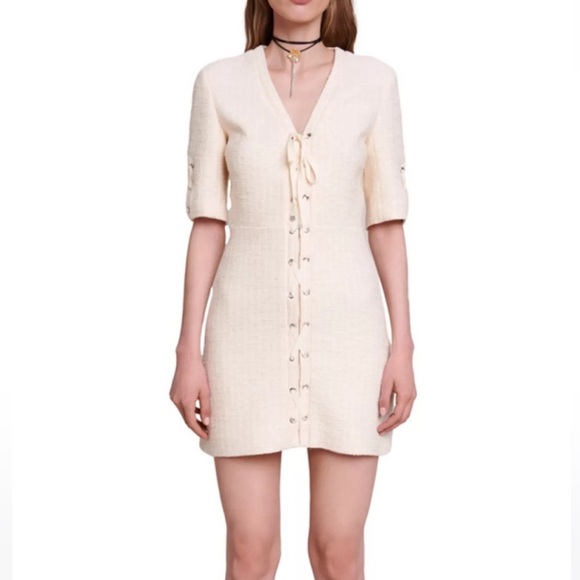 Maje Rilena Tweed Dress size 38 - Picture 1 of 9